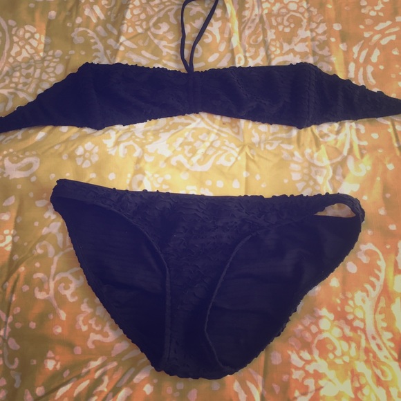 Ralph Lauren black ruffle bikini