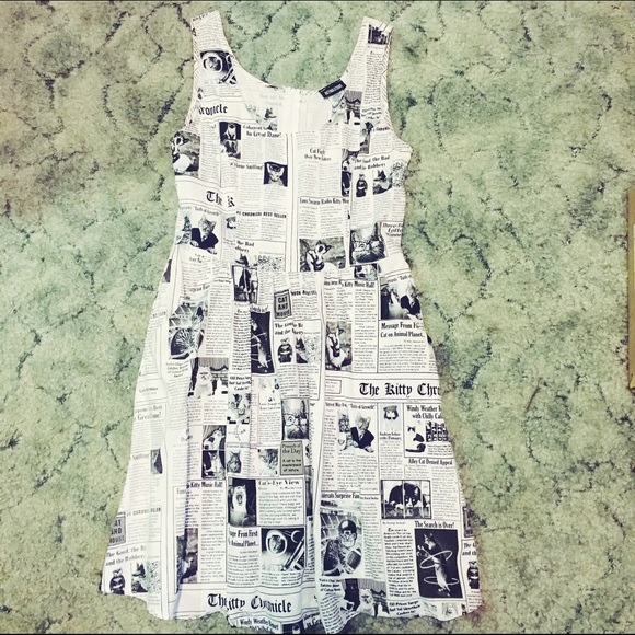 ModCloth Black and White Cat Dress