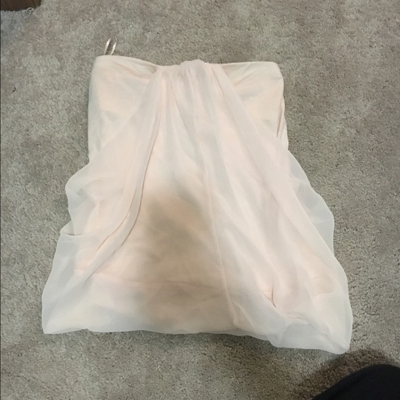 Fitted tube top with flowy chiffon