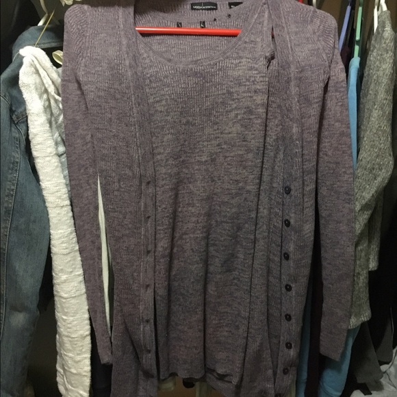 Matching tank and cardigan combo