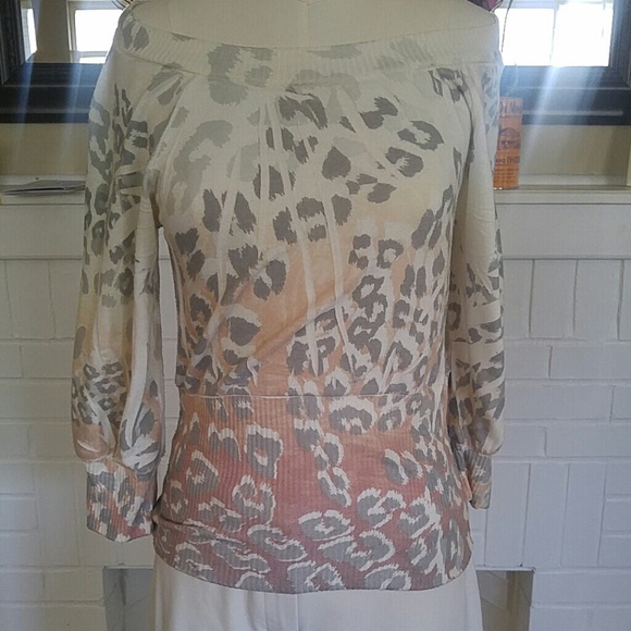 Leopard Print off the shoulder sweater