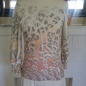 Leopard Print off the shoulder sweater
