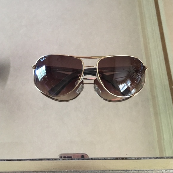 REAL Ray Ban Brown Aviator Sunglasses