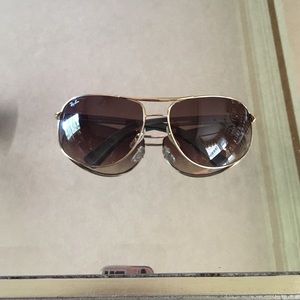 REAL Ray Ban Brown Aviator Sunglasses