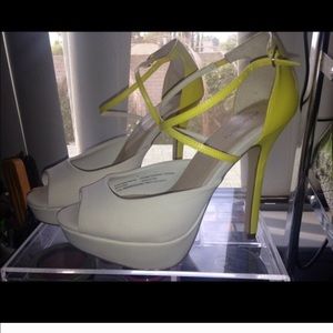 Cream yellow heels