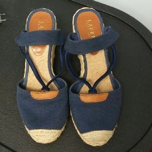 *Sale* Ralph Lauren Espadrille Wedge Sandals