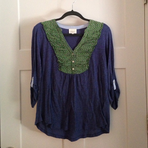 (M) Anthropologie 3/4 sleeve shirt