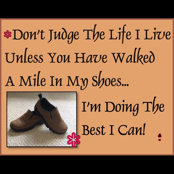 Brown slip on shoes