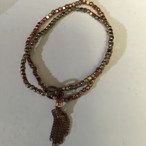 Rose gold and golf elastic bracelet