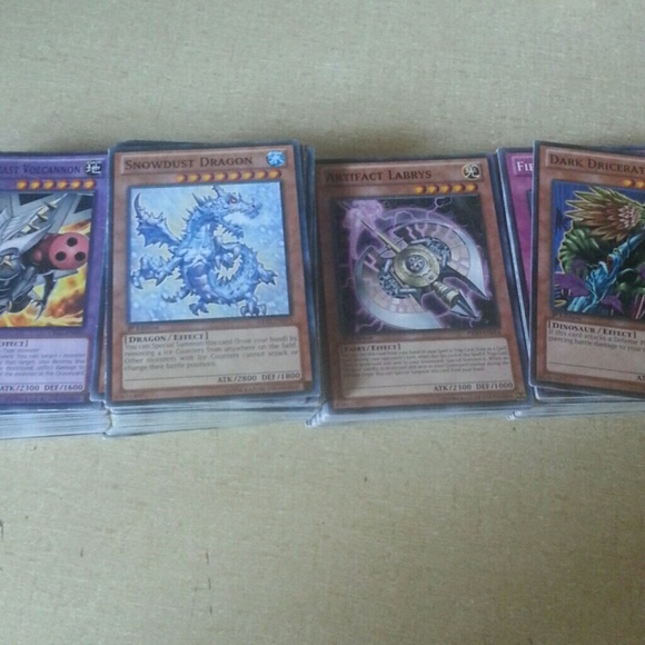 Yugioh cards! Mix of machine, dragon, fairy, dino