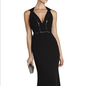 'Penelopey halter v-neck long gown'