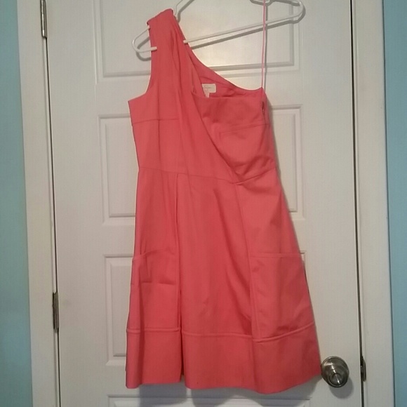 Pink one-shoulder Jessica Simpson dress