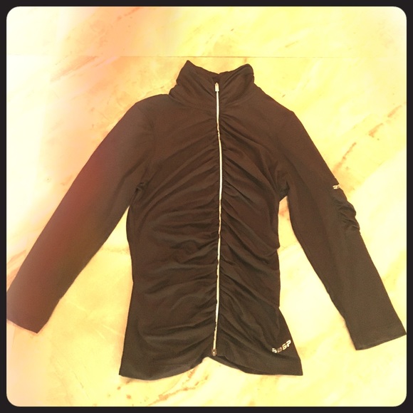 Bebe Sport Funnel neck Jacket Brown Small Zip up