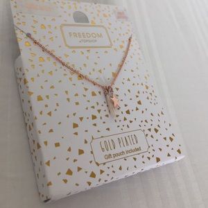 TOPSHOP Rose gold necklace