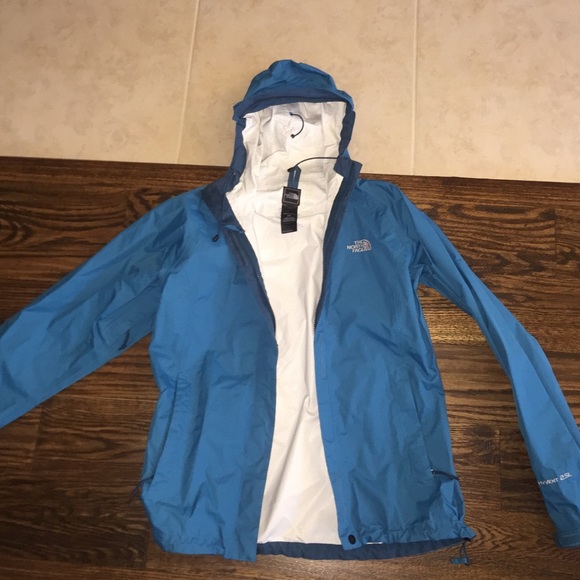 Northface blue rain jacket