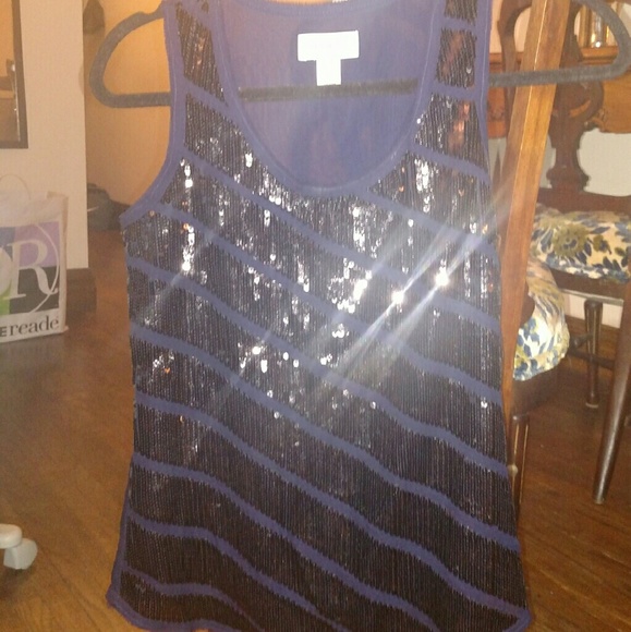 Sequined tank top