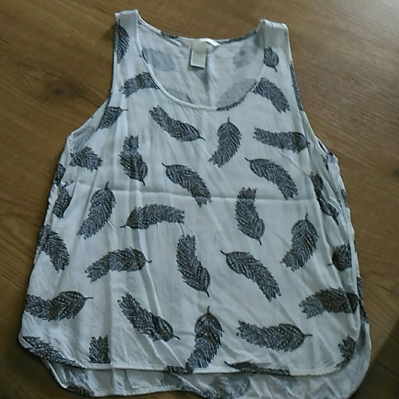 B&W Feather Tank Top