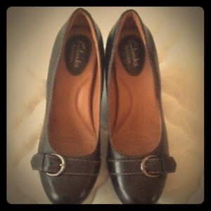 Clarks Black Heels Size 6