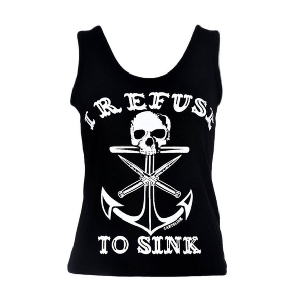 Refuse to sink black tank top - Picture 2 of 3