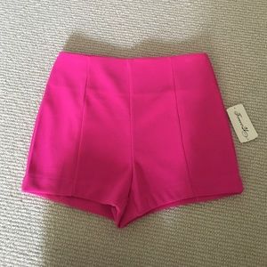 Hot pink spandex shorts