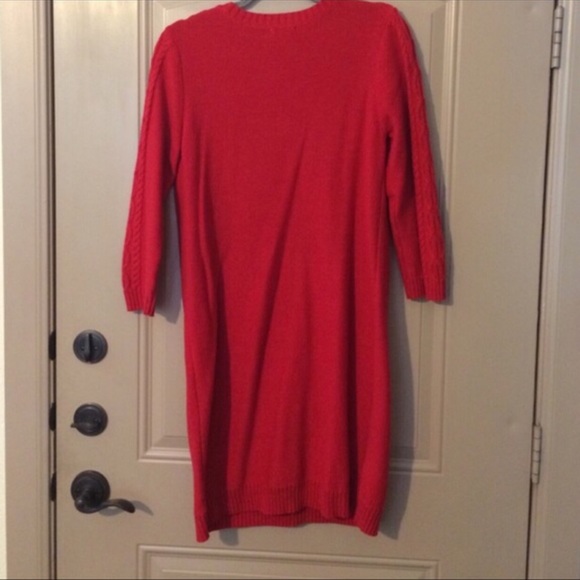 Red sweater dress. Perfect for the holidays - Picture 2 of 2