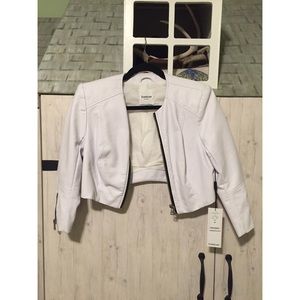 SOLD🚫NWT Faux leather crop jacket