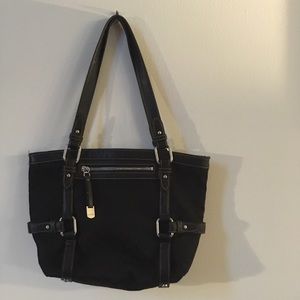 Nine West Cloth and Faux Leather Purse