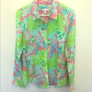 Lilly Pulitzer - Button Down - Checking In - Sz 10