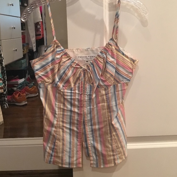 Striped Trina Turk blouse
