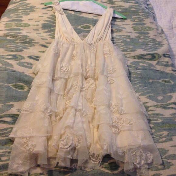 Alice and Olivia Cream Lace Dress