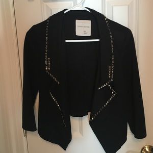 Crop studded blazer