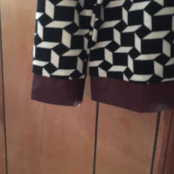 Sweater with leather like trim. Worn twice. - Picture 3 of 4