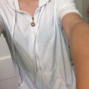 White Jaclyn Smith bathing suit cover up