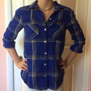 Old Navy blue flannel
