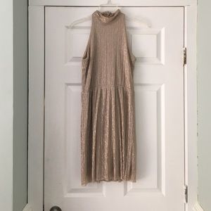 NWT ASOS Mock Neck Shimmer Dress