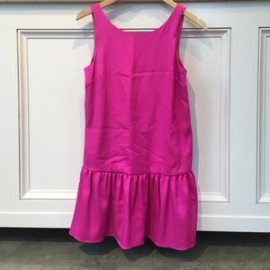 BCBG Gen hot pink drop waist peplum dress