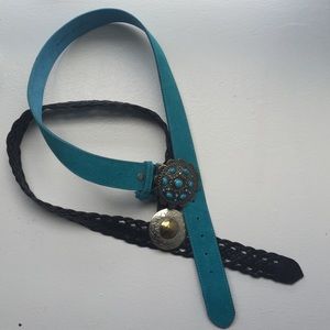 Two Boho Leather Belts