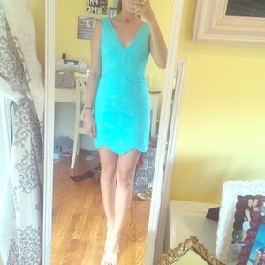 Blue scallop bottom Lilly Pulitzer dress