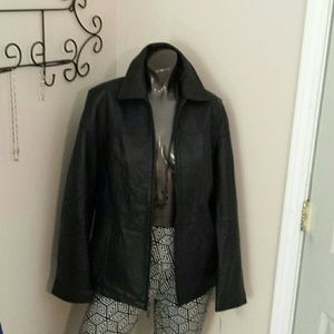 NEW, WITH TAGS!!!  NEVER WORN! LEATHER JACKET
