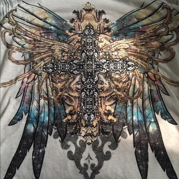 Angels and Diamonds top. Like New. Small - Picture 2 of 3