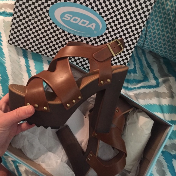 tan high heels