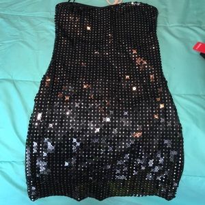 Black sequin dress