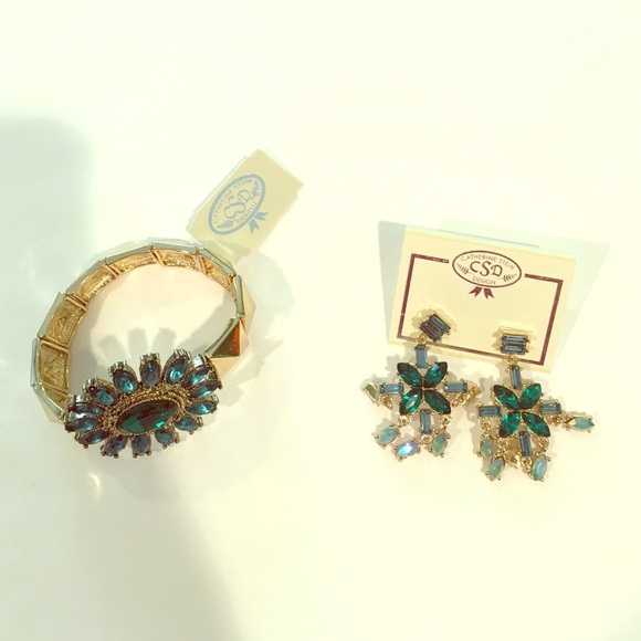 Set of Catherine Stein bracelet and earrings, NWT