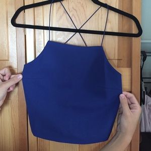 Blue strappy top!!