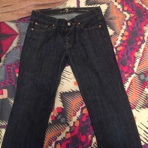 Dark wash 7 for all mankind skinny jeans