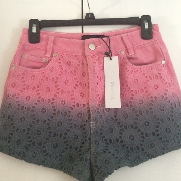 Minkpink Pink and Purple Ombré Shorts