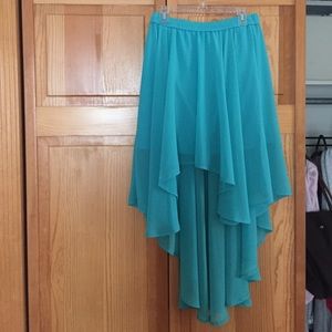 Teal high to low skirt!!