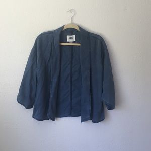 Kimono chambray cropped jacket Old Navy Sz M