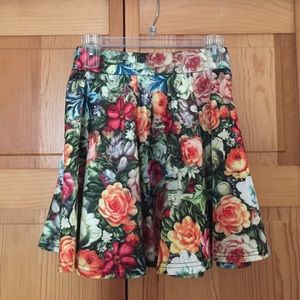Floral high waisted skirt