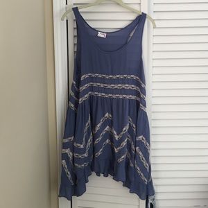 Voile and Lace Trapeze Slip